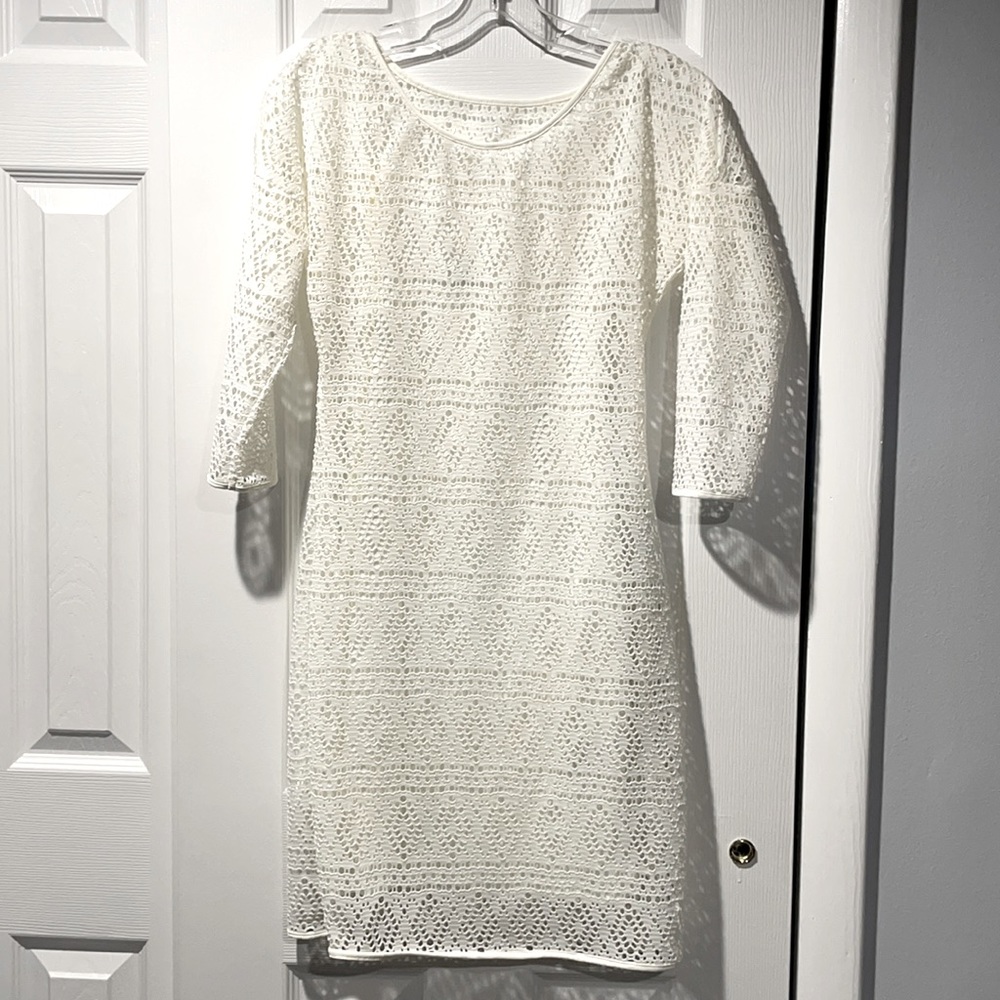 Express Cream 3/4 Sleeve Dress